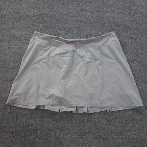 Coolibar Skirt Womens XXL Grey Grand Slam Tennis Skort UPF 50+ Outdoors Beach